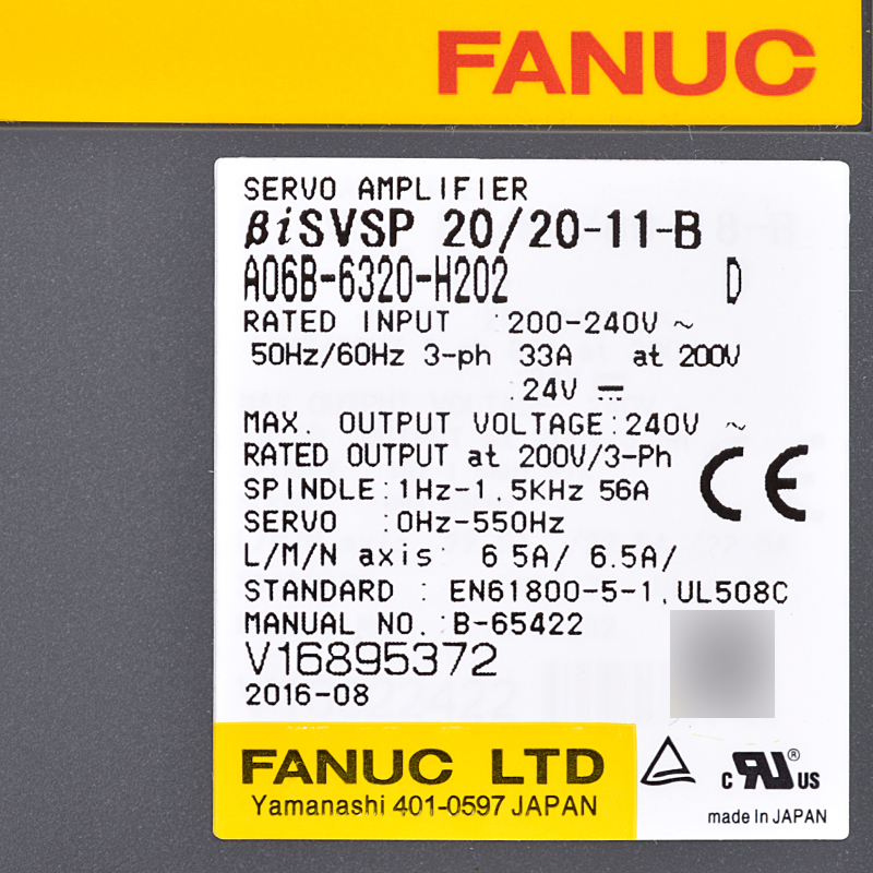 Factory-Grade Servo Drive System Fanuc A06B-6320-H202